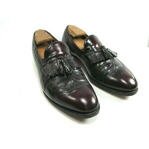 Johnston & Murphy Aristocraft  Burgundy Kilted Tassel Loafers Mens Size US 10 D